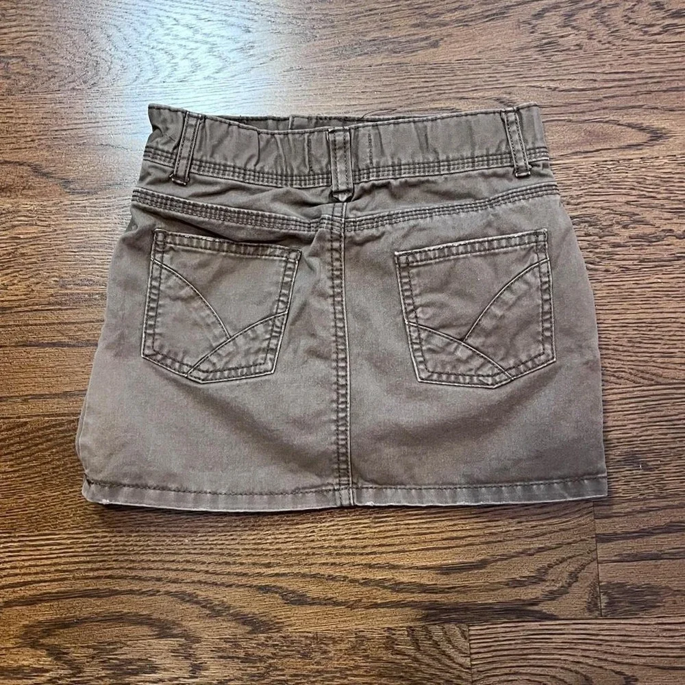 y2k KIDS girls brown cargo skort skirt size 8